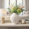 Decorative Vase - Ivory Porcelain 3D Printed, 16 in.