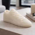 Sculpture - White Quartz Resin Modern Shoe Sneaker, 9 in.