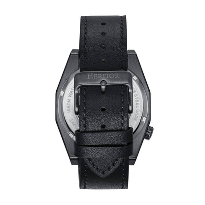 Heritor Amadeus Men's Automatic Semi-Skeleton Leather Watch, Style HERHS3405