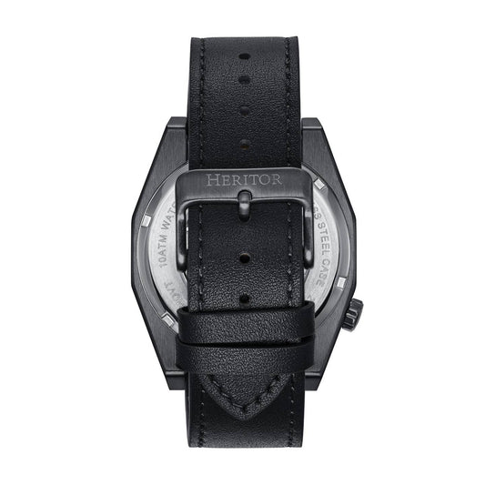 Heritor Amadeus Men's Automatic Semi-Skeleton Leather Watch, Style HERHS3405