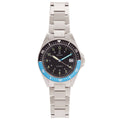 Authentic Heritor Calder Men's Automatic Date Bracelet Watch, Silver/Black-Blue