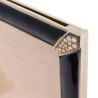 Jay Strongwater Benton Zebra 5" x 7" Crystal Enamel Picture Frame, Jungle