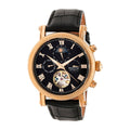 Authentic Heritor Winston Men's Automatic Semi-Skeleton Leather Watch, Style HERHR5206