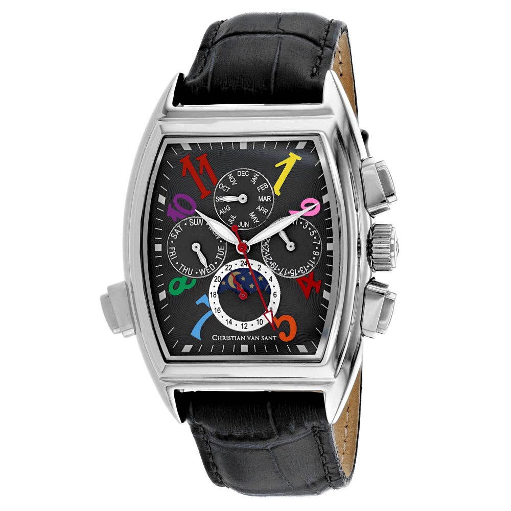 Christian Van Sant Grandeur Men's Watch, Black Dial