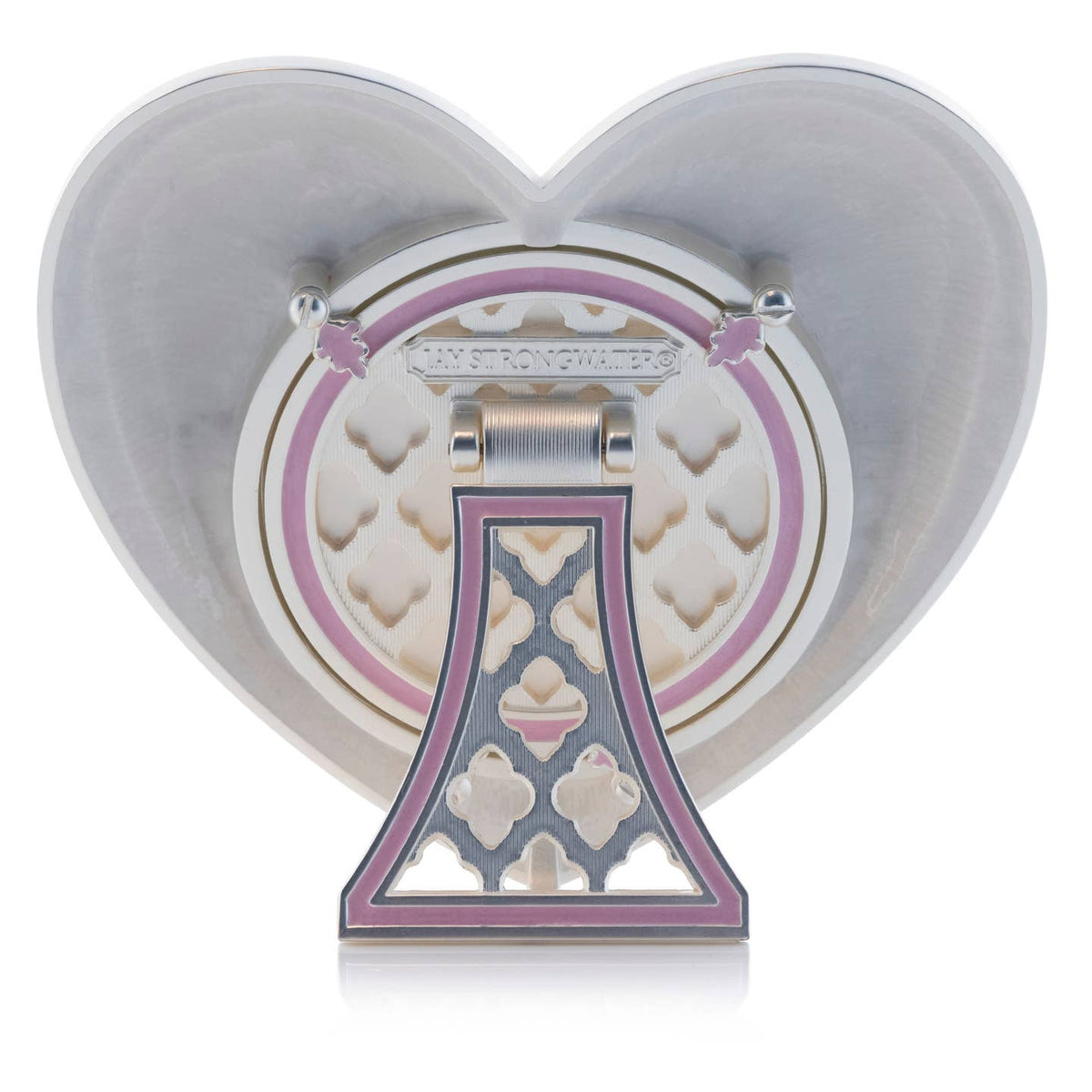 Jay Strongwater Chantal Heart Swarovski Crystal Enamel Picture Frame, Pink