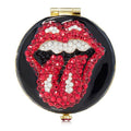 Jay Strongwater The Rolling Stones Compact Mirror, Crystal Gold-Finished
