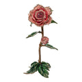 Jay Strongwater Kora Peony Floral Swarovski Crystal Enamel Gold-Finished Tabletop Object
