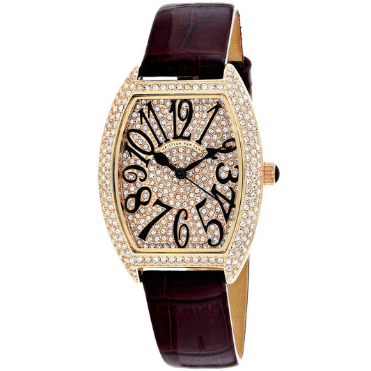 Christian Van Sant Elegant Women's Quartz Watch, Rose Gold Dial