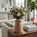 Decorative Vase - Brown Ceramic Small Tribeca Design, 11 in.