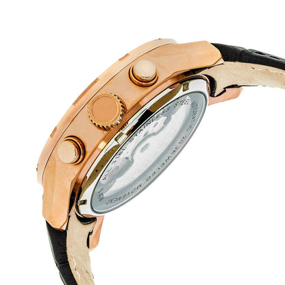 Heritor Hannibal Men's Automatic Semi-Skeleton Leather Watch, Style HERHR4105