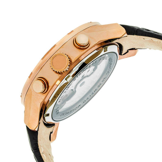 Heritor Hannibal Men's Automatic Semi-Skeleton Leather Watch, Style HERHR4105