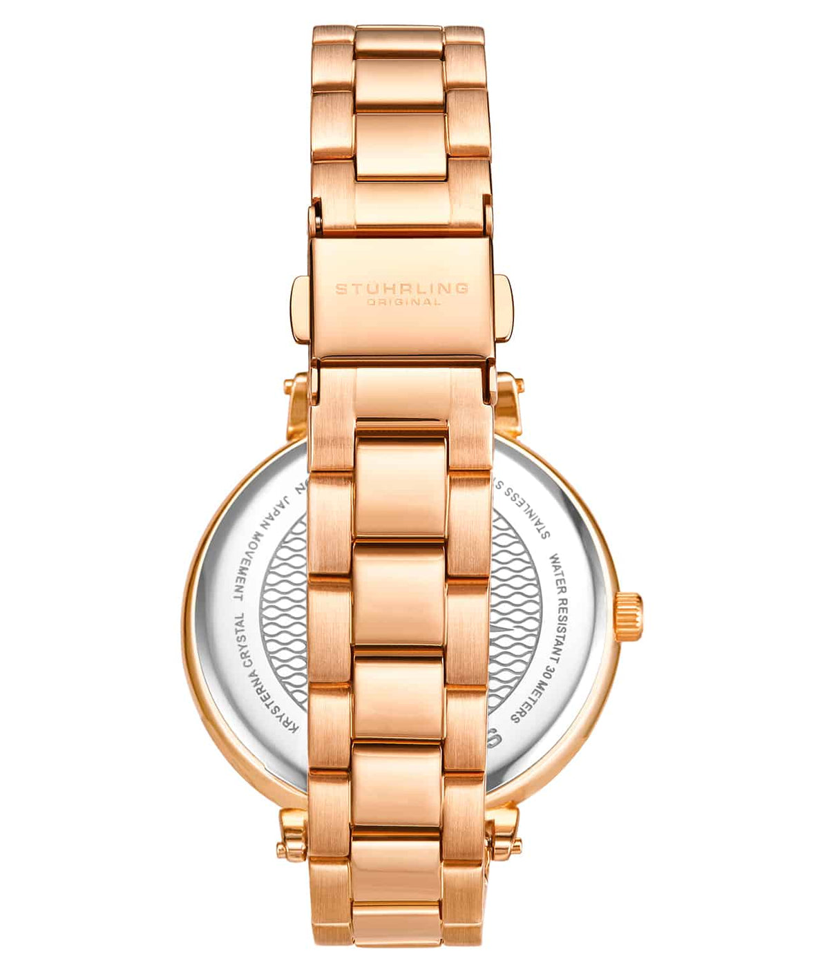 Stuhrling Original Aria 3908 Women's Quartz Watch, 40mm, Rose Gold-Tone Dial, Multifunction Display