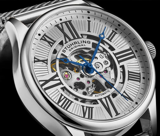 Stuhrling Original Atrium 3942M Men's Automatic Skeleton Watch, 42mm