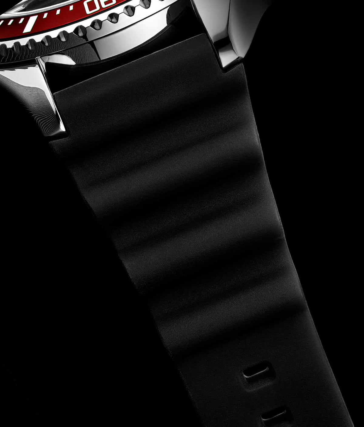 Stuhrling Original Depthmaster 3950R Men's Quartz Diver Watch, 42mm, Black Dial, Black Rubber Strap