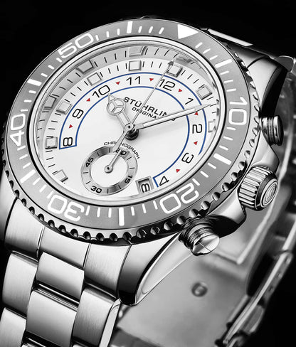 Stuhrling Original Brigadier Men's Quartz Chronograph Watch, 42mm, Style DFSHM