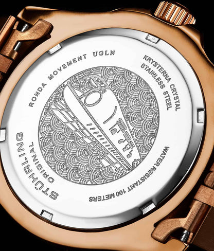 Stuhrling Original Meridian GMT Men's Quartz GMT Watch, 42mm, Style D25DG
