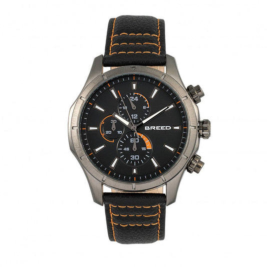 Breed Lacroix Men's Quartz Chronograph Leather Watch