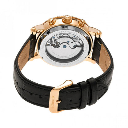 Heritor Winston Men's Automatic Semi-Skeleton Leather Watch, Style HERHR5206