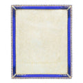 Jay Strongwater Laetitia Stone Edge 8" x 10" Crystal Enamel Picture Frame, Lapis