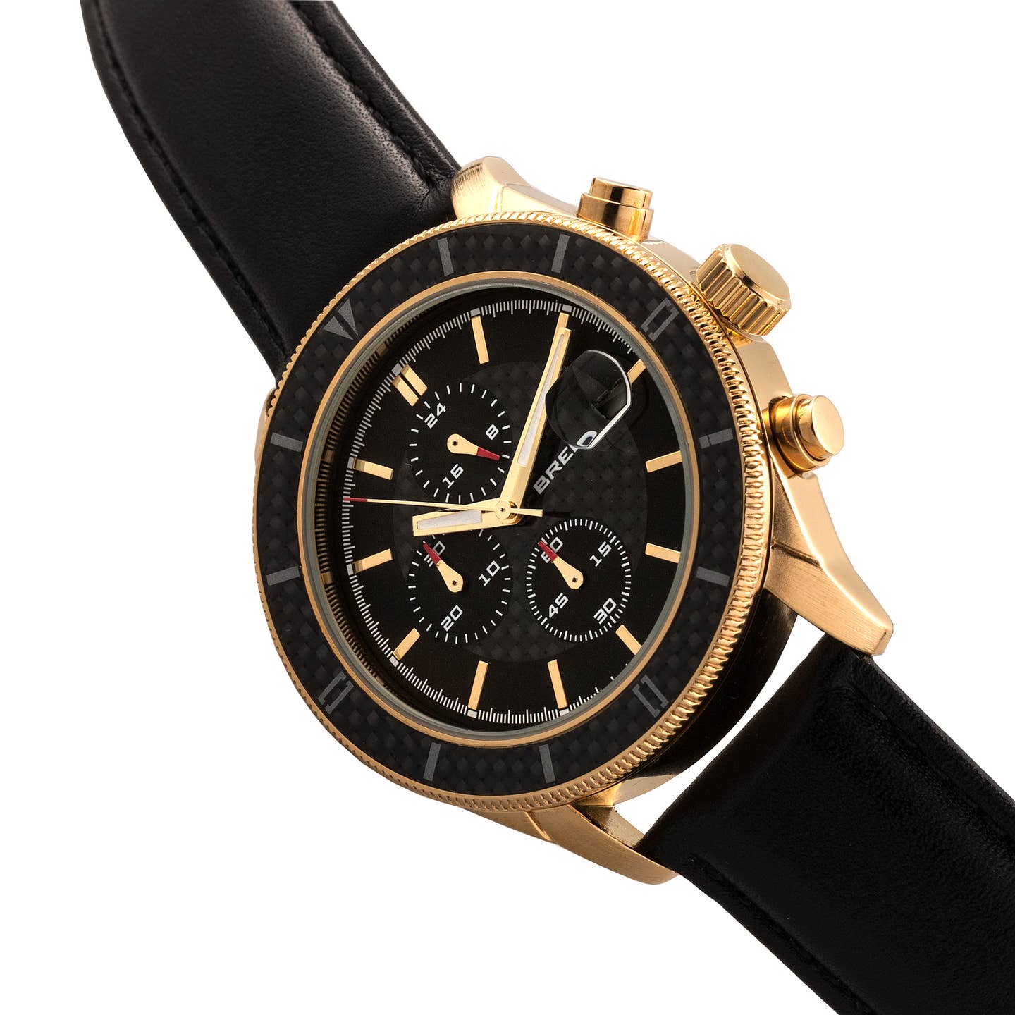 Breed Maverick Men's Quartz Chronograph Date Leather Watch