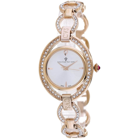 Christian Van Sant Stella Women's Quartz Watch, White Dial