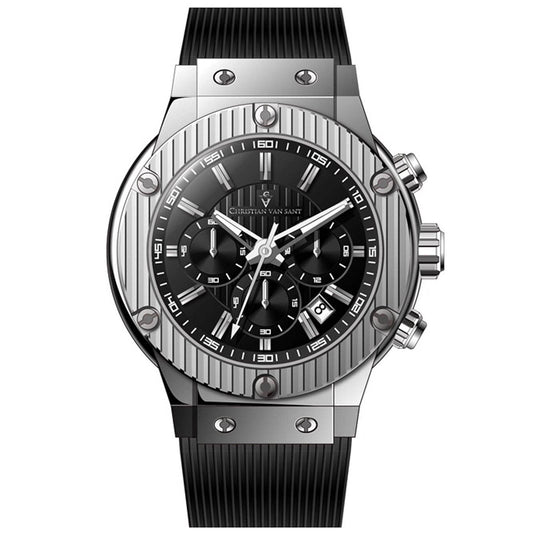 Christian Van Sant Monarchy Men's Watch, Black Dial