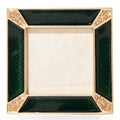 Jay Strongwater Leland Pavé Corner 2" Crystal Enamel Picture Frame, Green