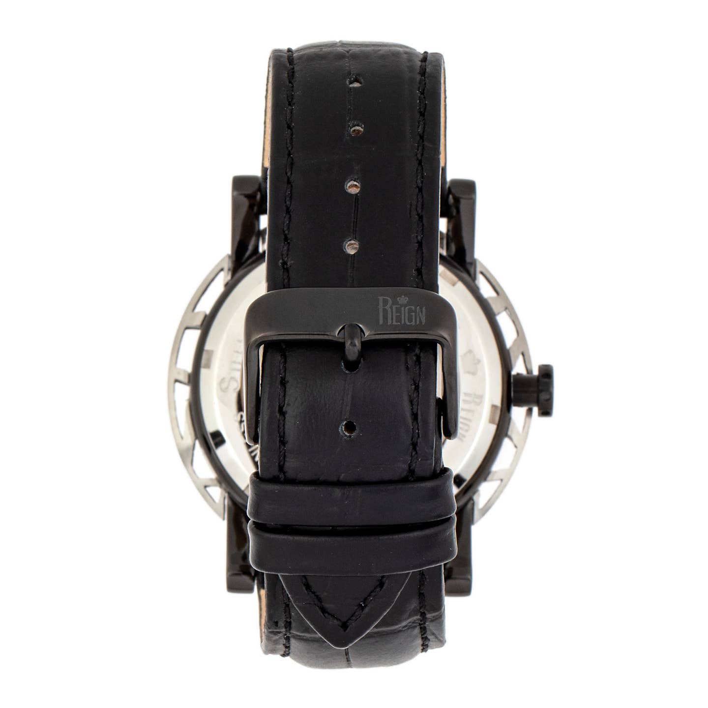 Reign Stavros Men's Automatic Skeleton Leather Watch