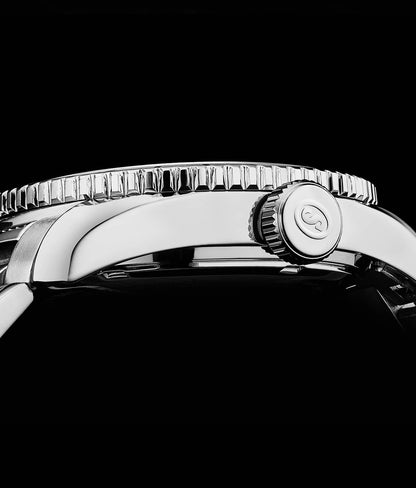 Stuhrling Original Voyager GMT 4017 Men's Quartz GMT Watch, 42mm, Black Dial, Silver-Tone Brushed And Polished Link Bracelet
