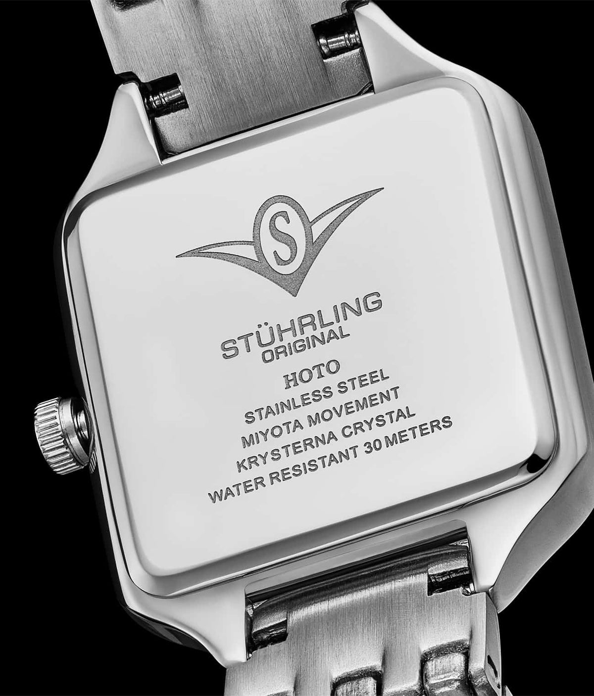 Stuhrling Original Confidant 4020 Women's Quartz Watch, 27mm, Crystal-Accented Bezel