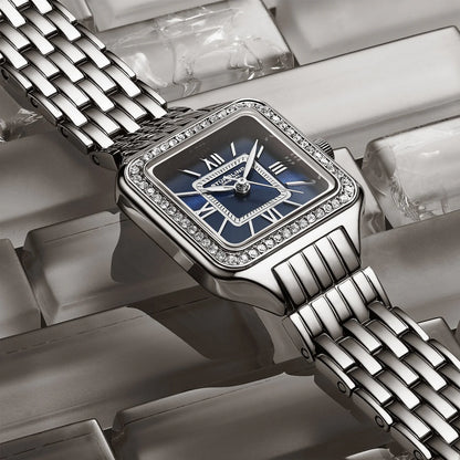 Stuhrling Original Confidant 4020 Women's Quartz Watch, 27mm, Crystal-Accented Bezel