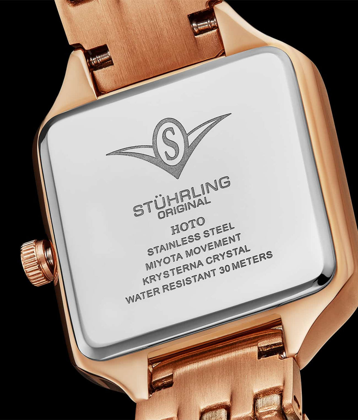 Stuhrling Original Confidant 4020 Women's Quartz Watch, 27mm, Silver Dial, Crystal-Accented Bezel
