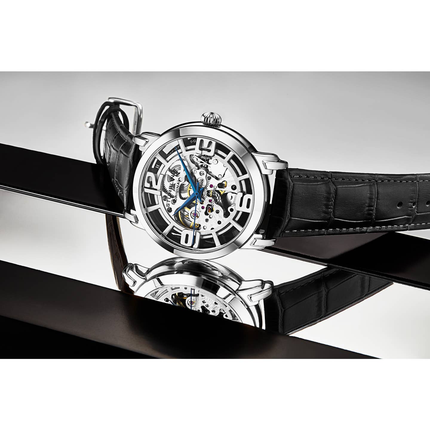 Stuhrling Original Winchester 3964L Men's Automatic Skeleton Watch, 42mm, Style 4ZHMD
