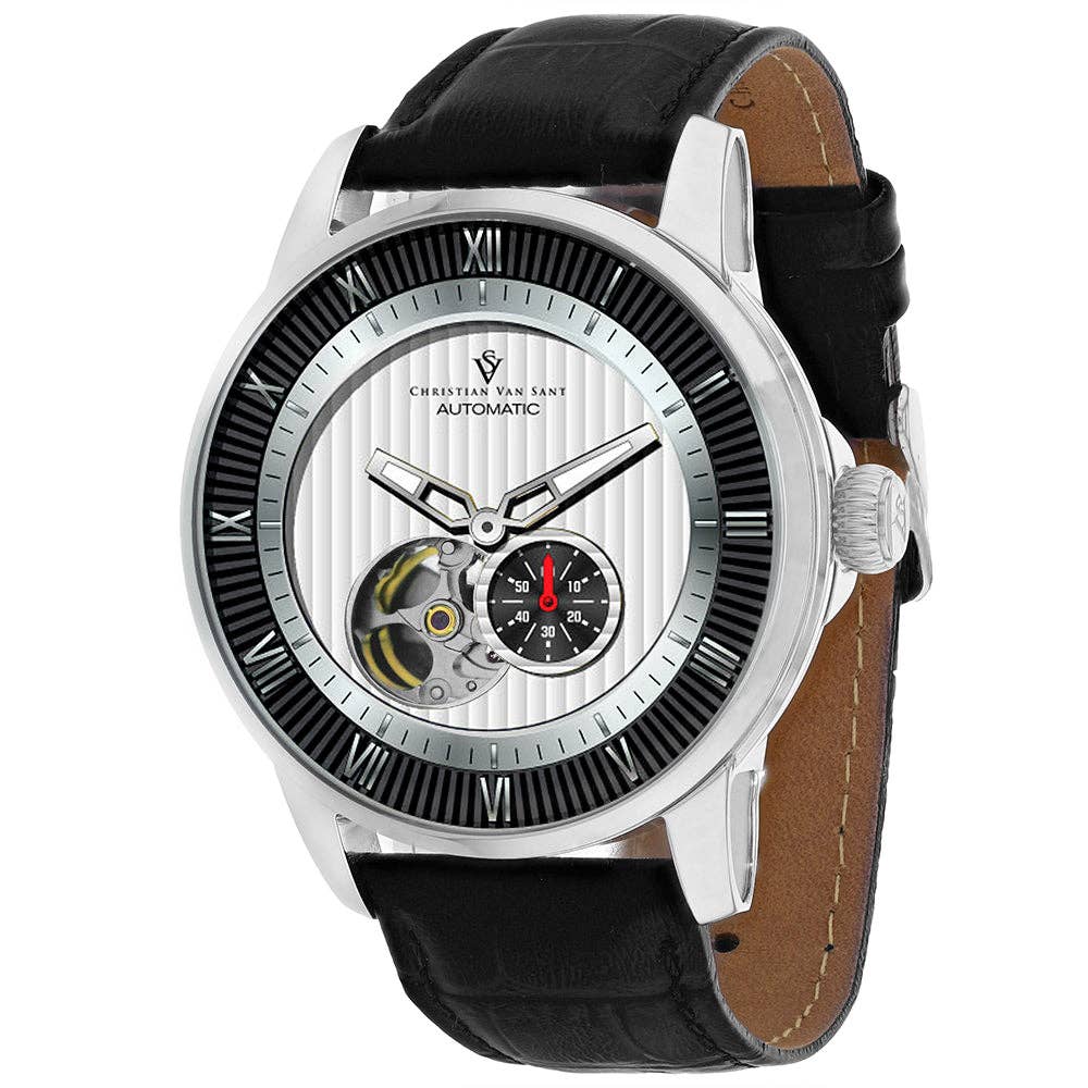 Christian Van Sant Viscay Men's Automatic Watch, White Dial