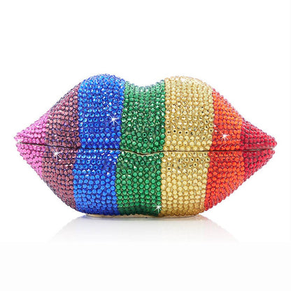Jay Strongwater Amy Rainbow Lips Decorative Box