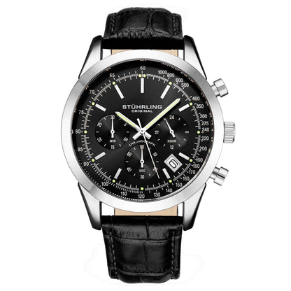 Stuhrling Original Rialto Men's Quartz Chronograph Watch, 44mm, Style BXD34