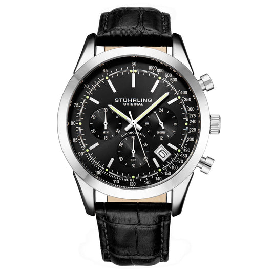 Stuhrling Original Rialto Men's Quartz Chronograph Watch, 44mm, Style BXD34