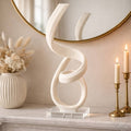 Decorative Object - White Resin Oversized Curved, 27 in.