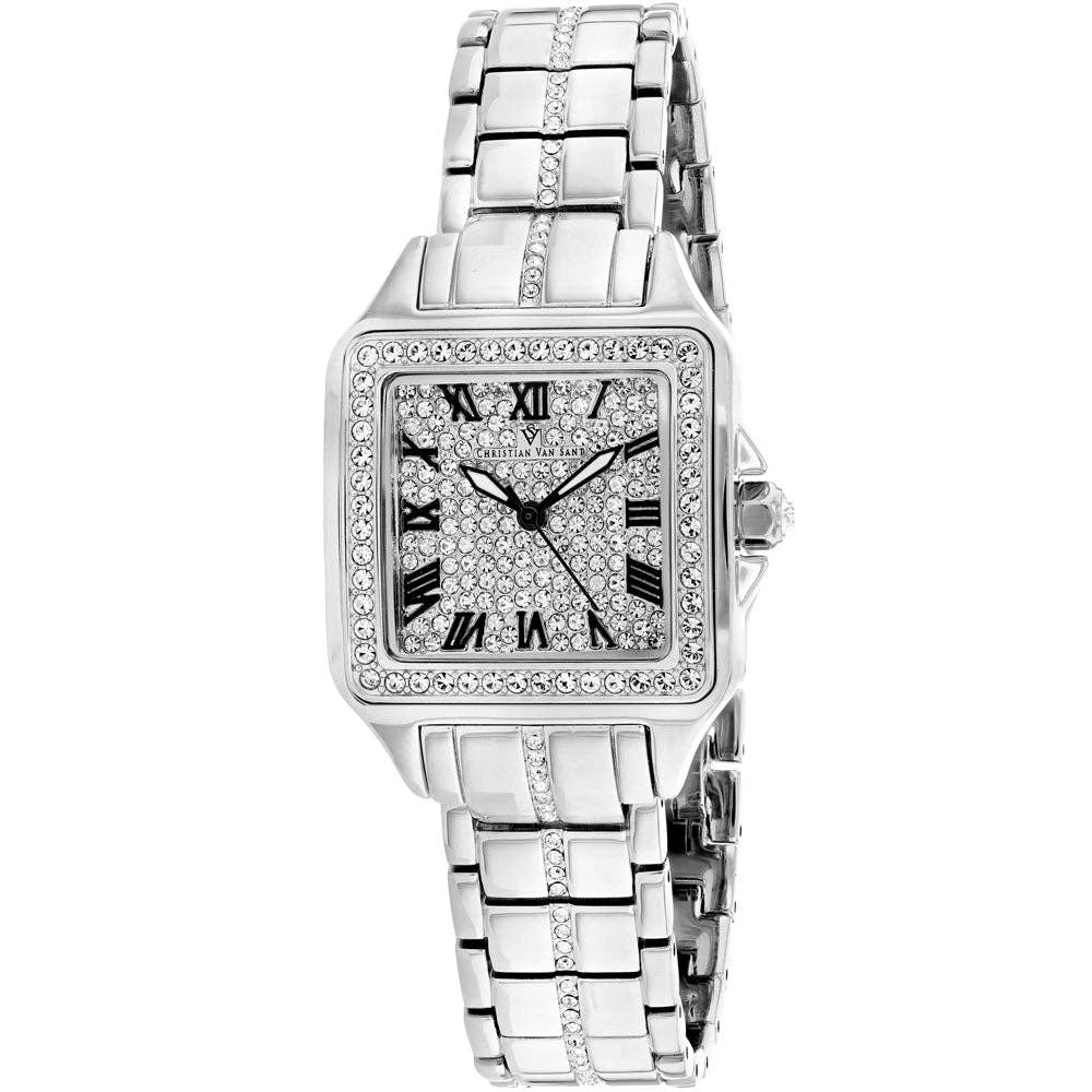 Christian Van Sant Splendeur Women's Quartz Watch, Silver Dial