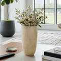 Decorative Vase - Tan Glass Round with Speckled Finish, 12in