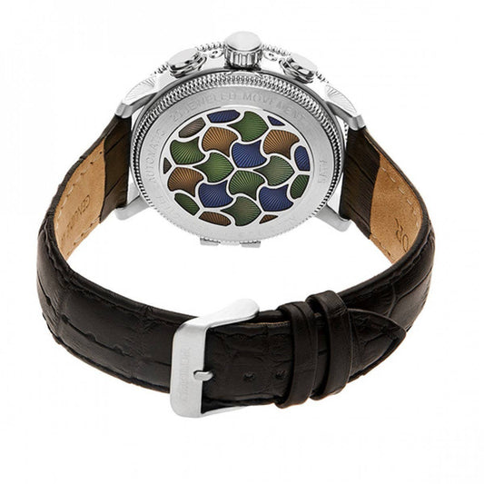 Heritor Aura Men's Automatic Semi-Skeleton Leather Watch, Style HERHR3504