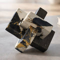 Decorative Sculpture - Black/White Marble Knot, 5 in.