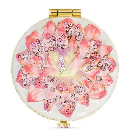 Jay Strongwater Morgan Dahlia Compact Mirror