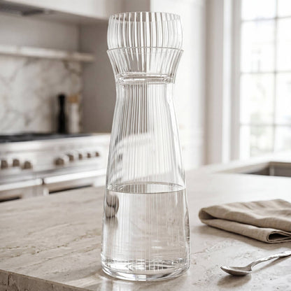 Luminous Crystal Bedside Carafe Set, 24 oz. decanter with 6 oz. cup