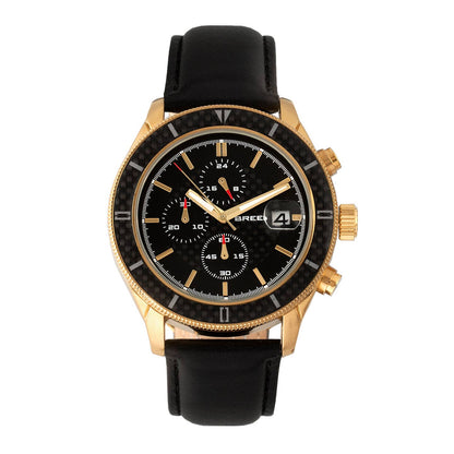 Breed Maverick Men's Quartz Chronograph Date Leather Watch