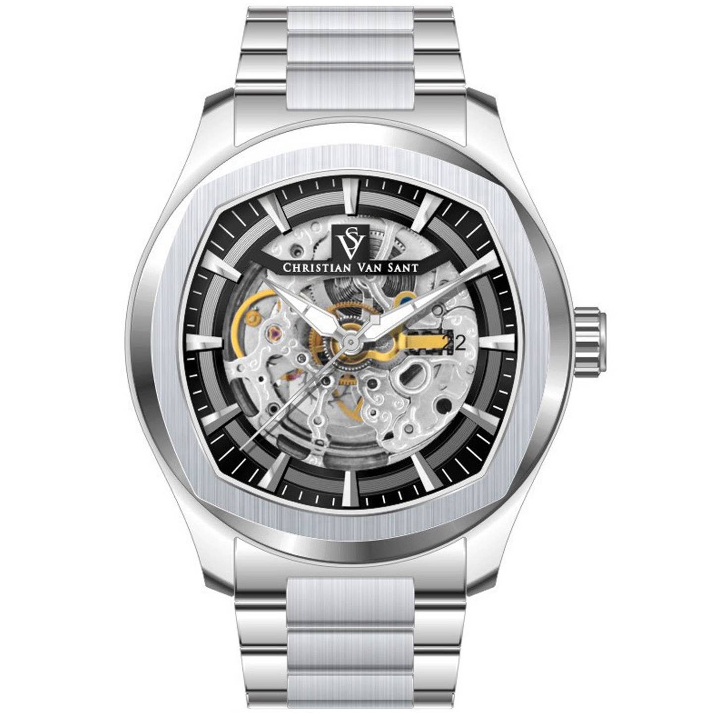 Christian Van Sant Romeo Men's Watch, Black Dial