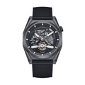 Authentic Heritor Amadeus Men's Automatic Semi-Skeleton Leather Watch, Style HERHS3405