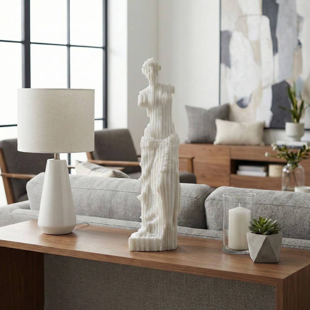 Decorative Sculpture - White Resin Oversized, 25 in.