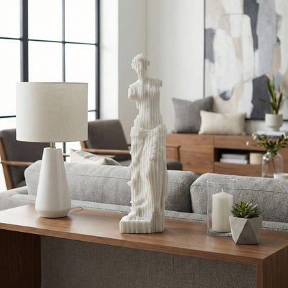 Decorative Sculpture - White Resin Oversized, 25 in.