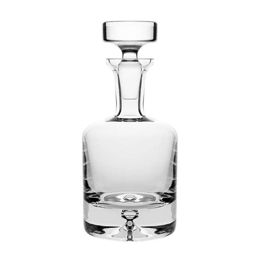 Barski Glass Crystal Decanter with Bubble Base, 25 oz.